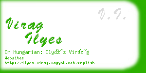 virag ilyes business card